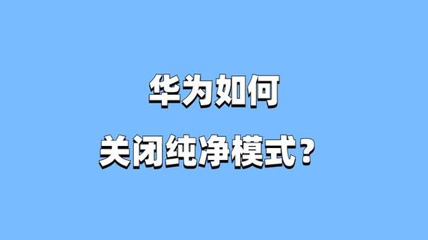 华为mate60pro怎么关闭纯净