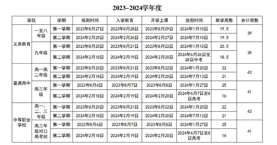 2024年开学时间是几月几日
