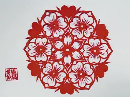桂花剪纸图解步骤