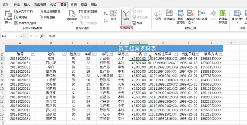 excel如何筛选图标