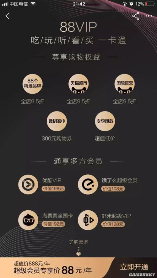 淘宝88VIP会员权益