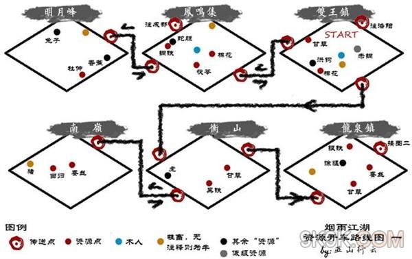 烟雨江湖手游最佳叛门路线缩略图