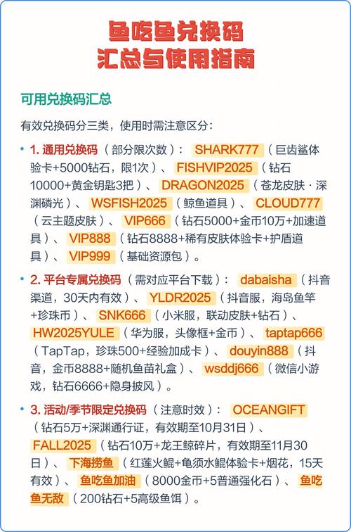 2026兑换码鱼吃鱼4月