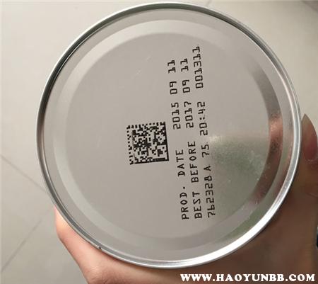 皇家美素佳儿盖子上的二维码截图