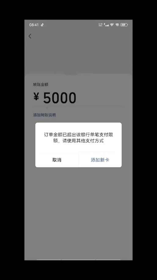 金额超出限制