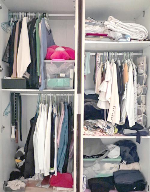 女生衣服衣柜真实照片