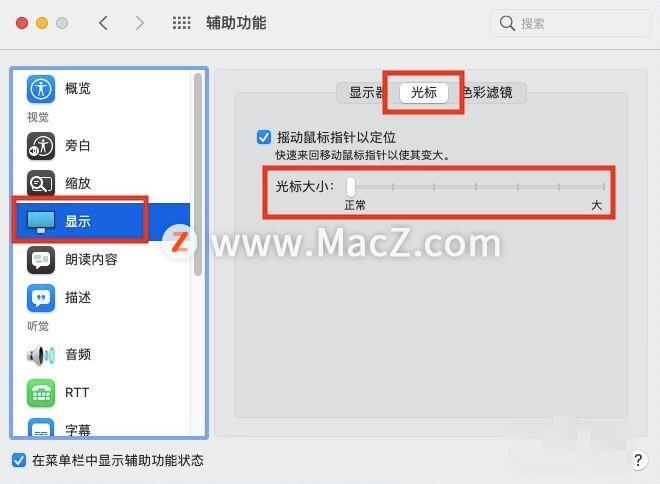 mac光标不动了截图