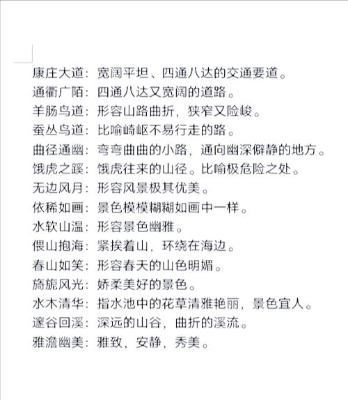 形容风景优美的成语