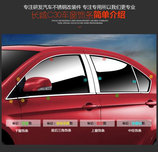 长城C30门窗亮条安装视频