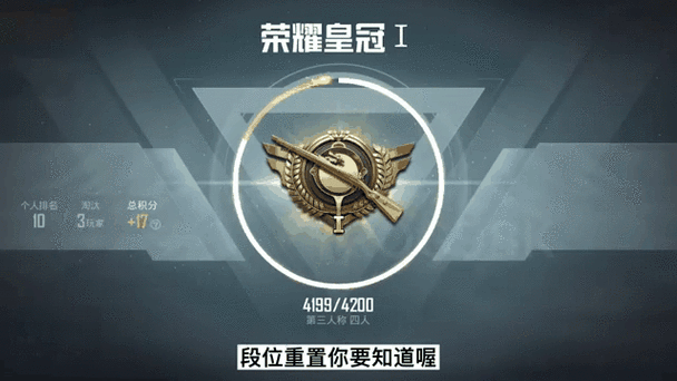 和平精英2026赛季段位重置