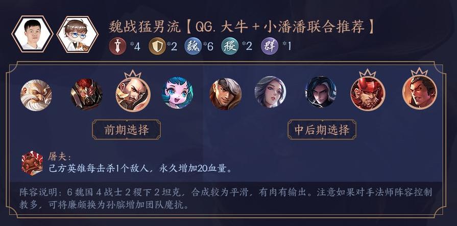 王者荣耀自走棋新版阵容