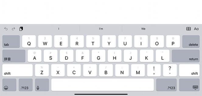 ipad键盘方向键移动光标
