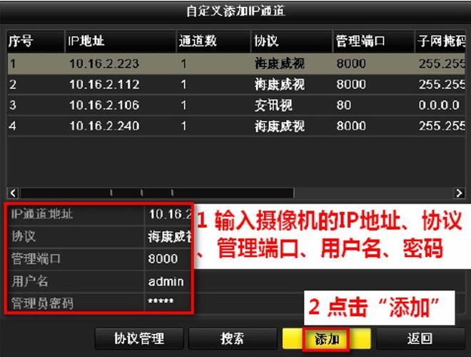 海康威视添加网络摄像头缩略图