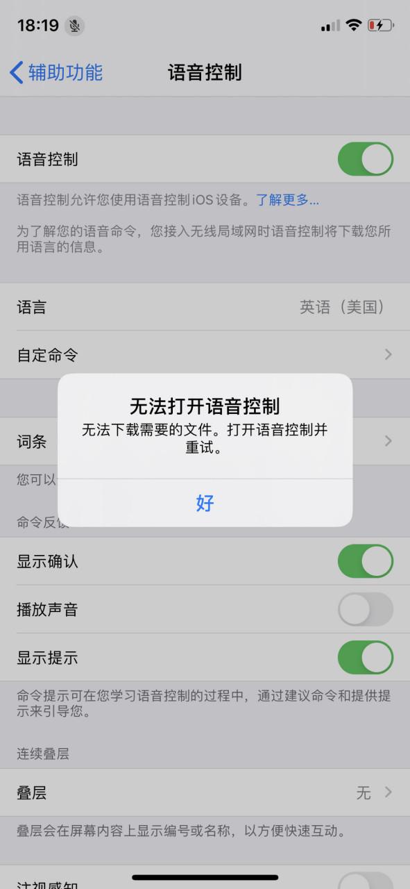 苹果语音控制为什么无法使用