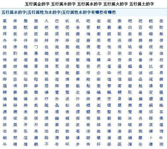 属水的字有哪些