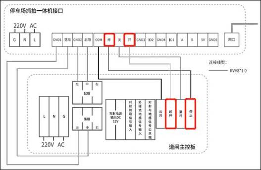 蓝牙道闸一体机接线图