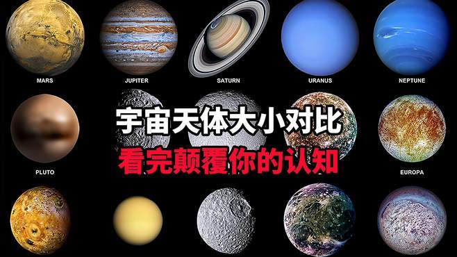 世界星球大小排列视频