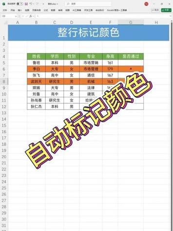 excel公式控制填充颜色的方法