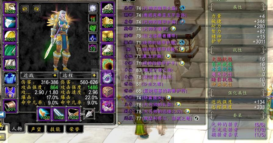 60级猎人黑翼毕业装备