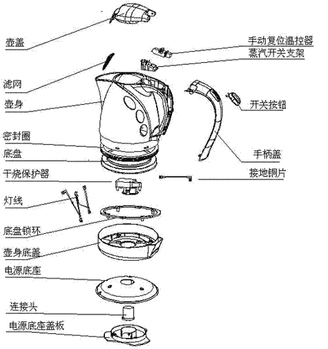 电热水壶开关拆解视频
