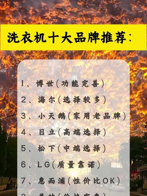 中国洗衣机十大品牌排行榜图标