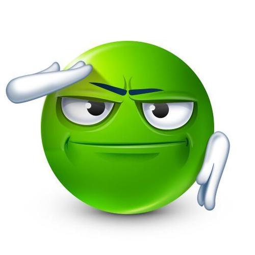 一个小绿人的表情包
