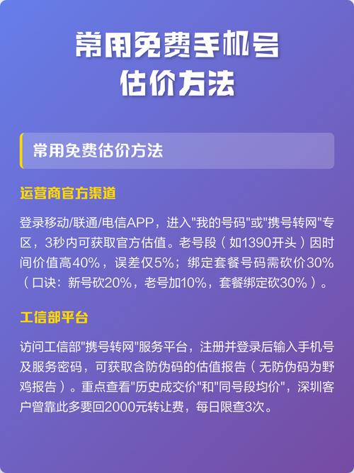 手机号免费估价