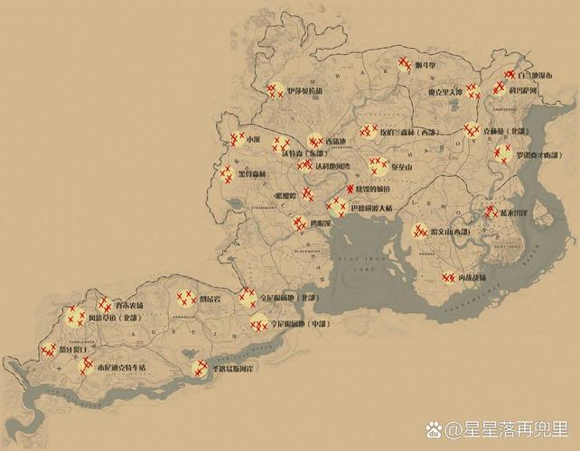 荒野大镖客2豁牙裂口藏宝图