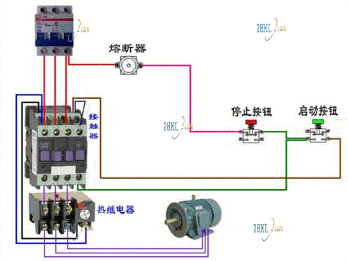 单相交流接触器接线图图标