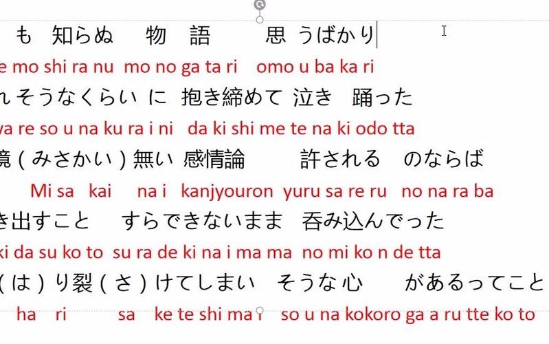 ラブ・ドラマティック罗马音