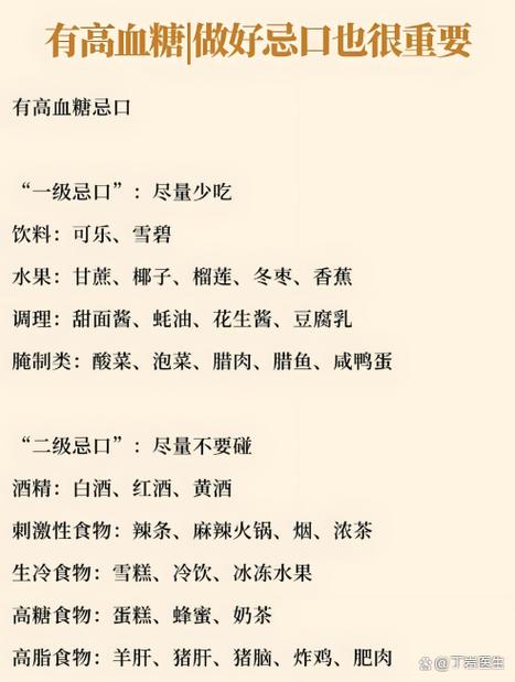 血糖高忌口一览表