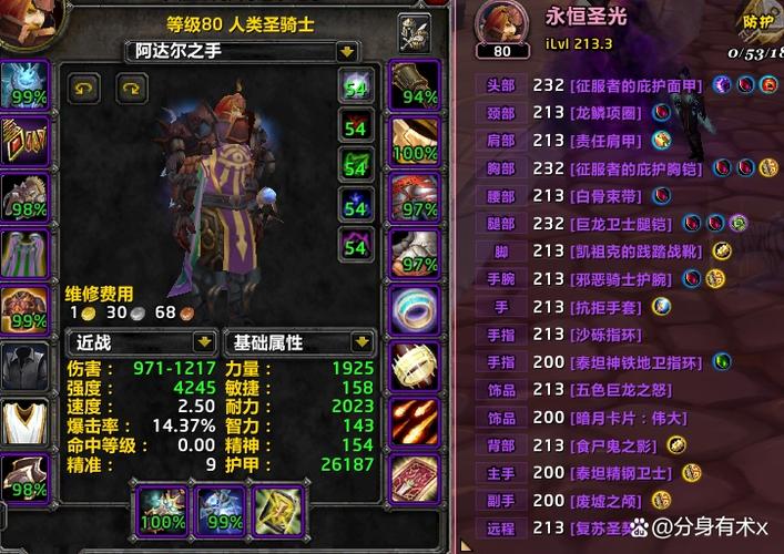 60级魔兽防骑A怪升级