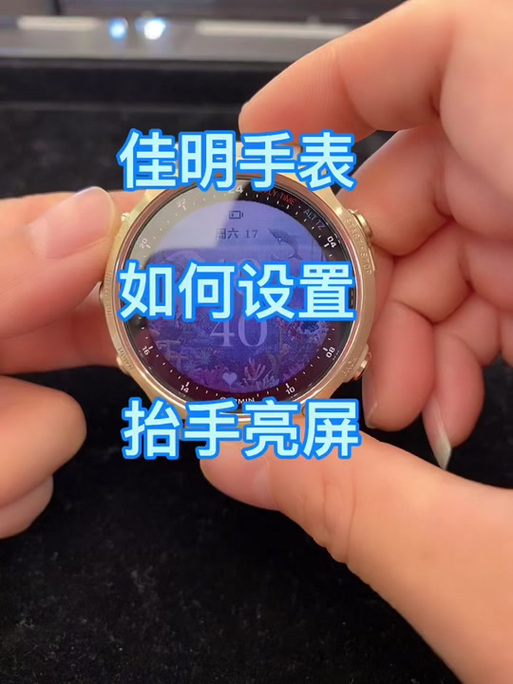 佳明怎么设置抬手亮屏