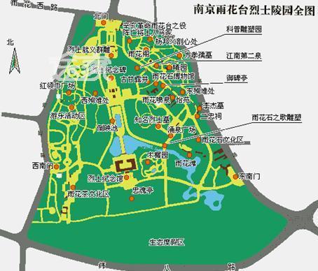 南京主要景点分布图