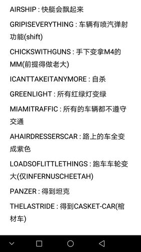 罪恶都市重制版代码大全截图