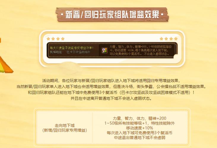 地下城与勇士回归活动