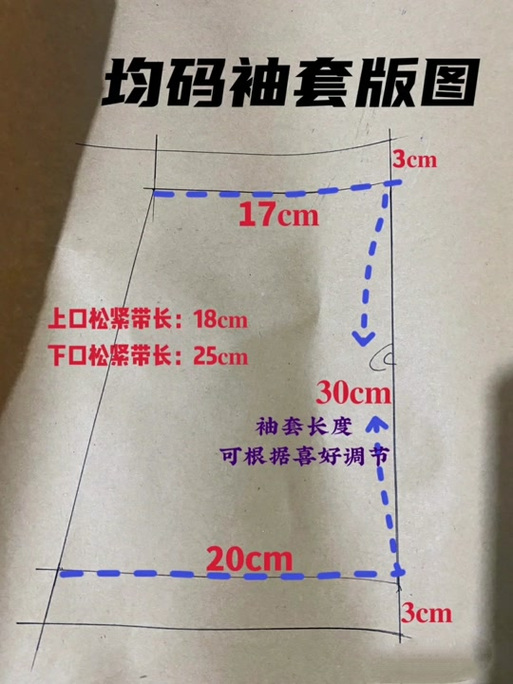 成人套袖的正常尺寸