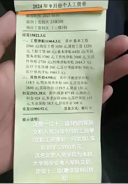 文职的工资一般是多少