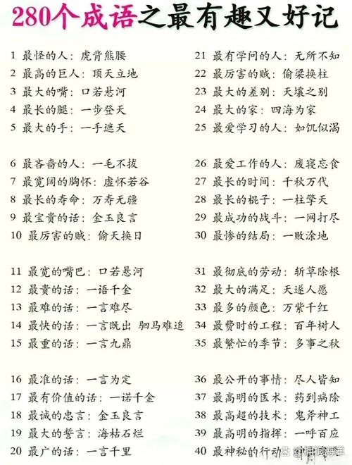 成语之最大全及答案