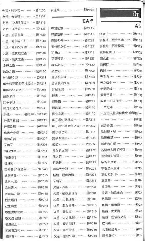 火影忍者所有忍术介绍