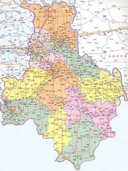 通州区各乡镇地图缩略图