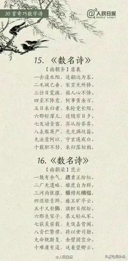 带数字的诗句大全100首缩略图