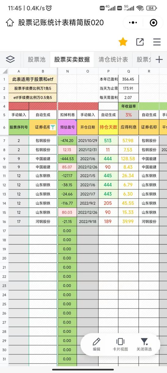 股票当日参考盈亏怎么算截图