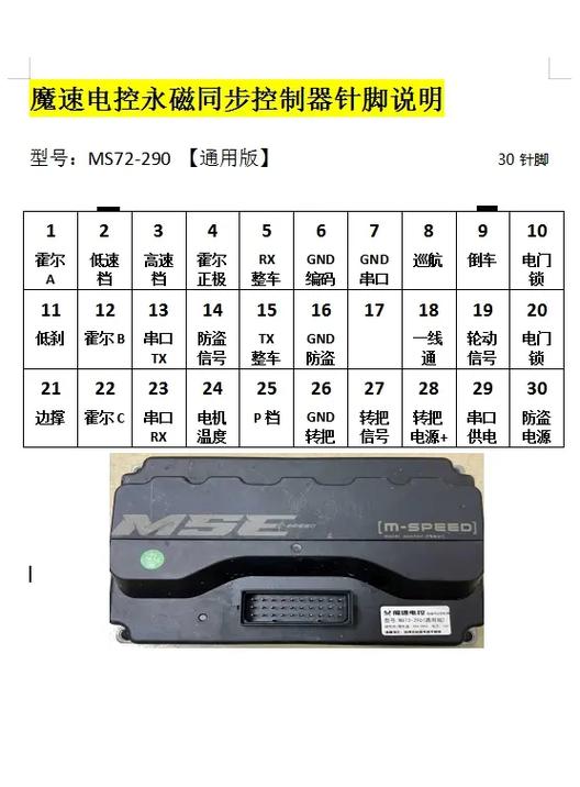 小牛v3中控7针对应针脚图