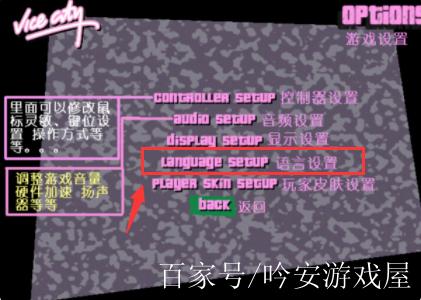 罪恶都市中文设置界面