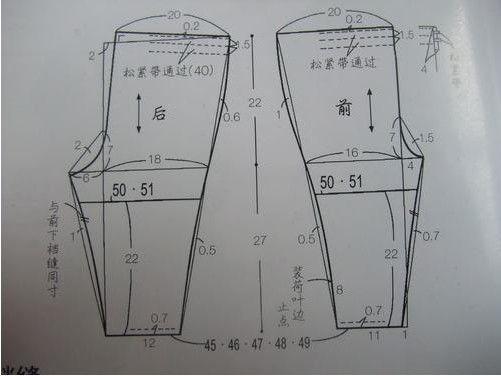 婴儿裹腰棉裤的剪裁法