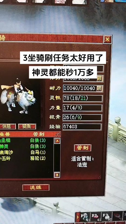 大话2用啥换坐骑熟练最划算缩略图