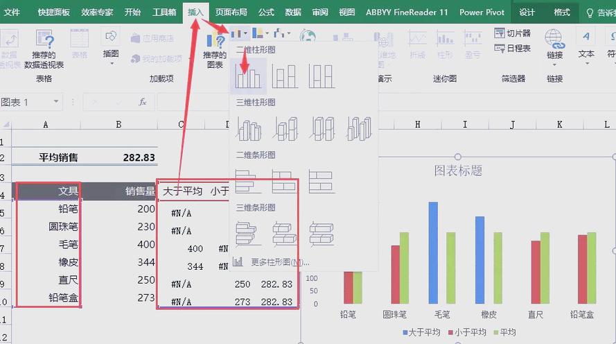 怎么把柱状图嵌入表格缩略图