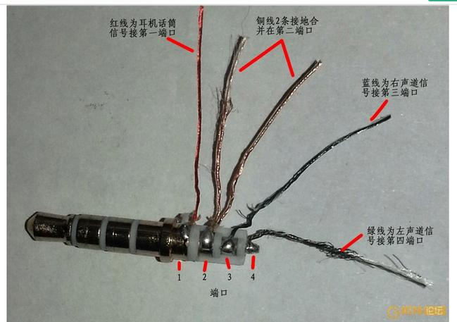 各种耳机插头接线图图标