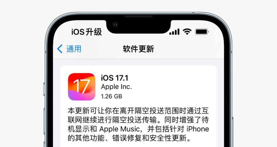 为什么苹果更新了17.1系统